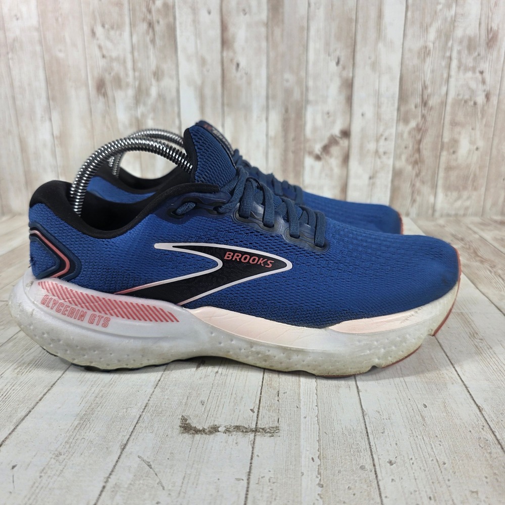 Brooks Glycerin GTS 21 Womens Running Shoes Blue Pink 1204091B496 Size 9.5 B
